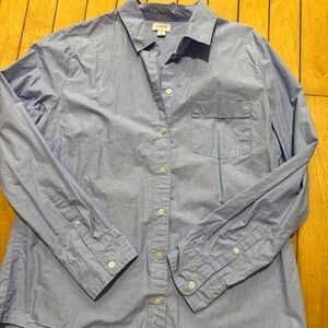 J. Crew Factory Blue  Button Down Shirt size Large